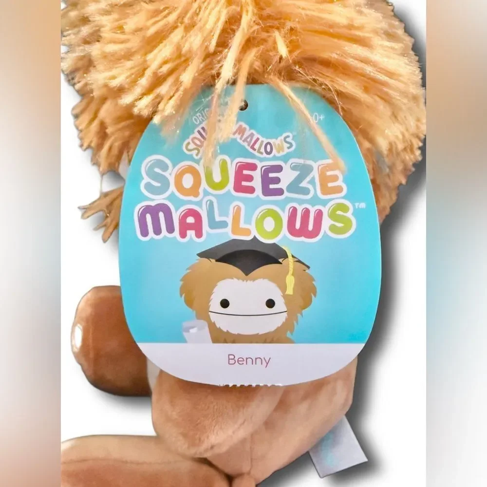 Squishmallow‎ Graduation Benny the Bigfoot Squeezemallow New with Tags Plushie